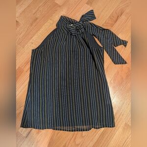 Banana Republic Striped Black and Gold Women's Top- Size Petite XS